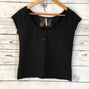 Free People by Anthro Size Large Black Top